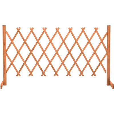 Afbeelding van vidaXL Tuinlatwerk 150x80 cm massief vurenhout oranje
