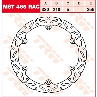 Afbeelding van TRW Lucas Brake disc MST465RAC, stijf