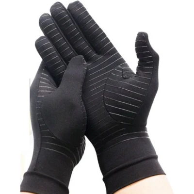 Afbeelding van Reuma Compressie handschoenen Met Vingertoppen Artrose Zwart M