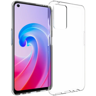 Afbeelding van Oppo A96 Hoesje Siliconen en TPU (zacht) Accezz Softcase/Backcover Transparant Telefoonhoesje