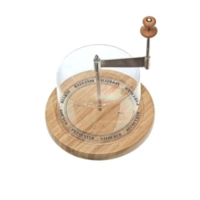 Afbeelding van Bistrot KD3160 Kaasplank met beige houten bel 18,3 x 24,7 cm