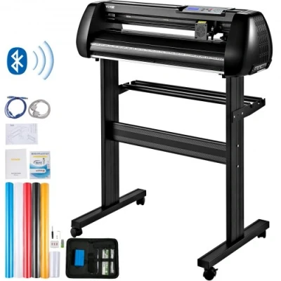 Afbeelding van VEVOR vinyl snijplotter 720 mm met SignMaster software, snijmachine, geen afwijking, nauwkeurige snede, USB interface &amp; COM, 3 rollen, messen voor het plotten van snijden