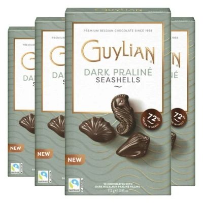 Afbeelding van 4x Guylian Chocolade Zeevruchten Dark Praline 112 gr