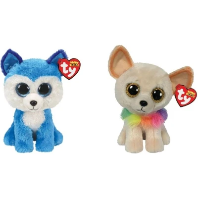 Afbeelding van Ty Knuffel Beanie Boo&quot;;s Prince Husky &amp; Chewey Chihuahua