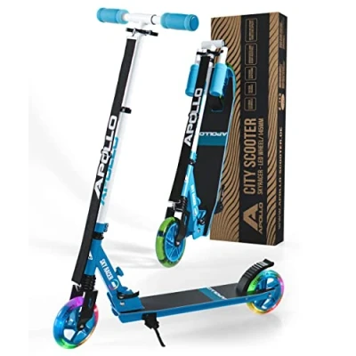 Afbeelding van Apollo Scooter LED Skyracer met Wielen 145 mm City Vering Step Opvouwbaar en in Hoogte Verstelbaar voor Kinderen Tieners