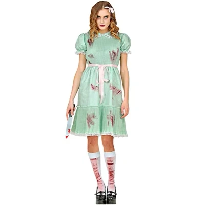 Afbeelding van Widmann Horror Films Kostuum Wraakachtige Pop Madeleine Vrouw Blauw Small Halloween Verkleedkleding