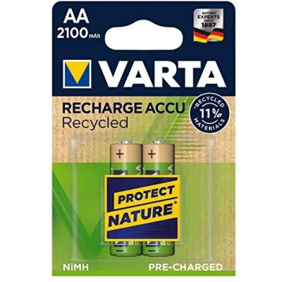 Afbeelding van VARTA AA 2100mAh Batterij Opladen Gerecycleerde NiMH (2 Stuks) 4008496979035