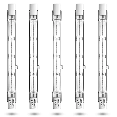 Afbeelding van Luxvista 500W R7s 118mm Lineaire Halogeenlamp, J118 Dimbare Slanke Halogeen 11000lm Warm Wit 2800K voor Vloerlampen, Plafondlampen, 5 Pack