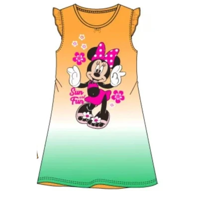 Afbeelding van Minnie Mouse nachthemd/pyjama oranje katoen maat 128