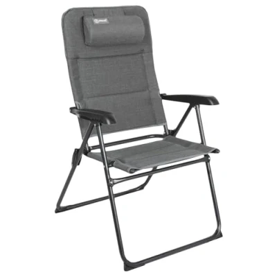 Afbeelding van Homecall Folding garden camping chair with textilene padded quick dry foam Grey backrest adjustable, Olefin