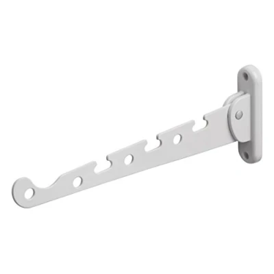 Afbeelding van Metafranc wasventilator wit 290 x 30 mm draagvermogen 20 kg stevig materiaal ruimtebesparende vouwfunctie/kledingrek/wandhaak/vouwhaak/ophangapparaat/0250037