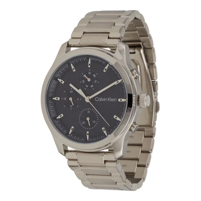 Afbeelding van Calvin Klein Brushed DIAL Bracelet Chronograaf silvercoloured /blue, Heren, Maat: One Size, Silver coloured /blue