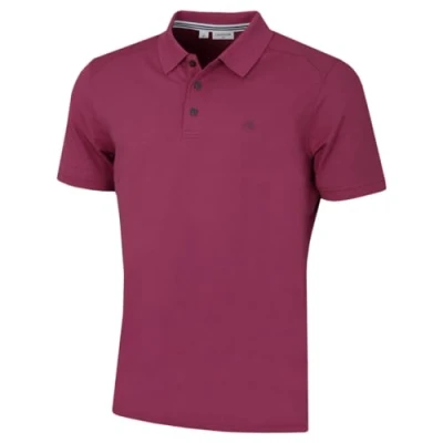 Afbeelding van Calvin Klein Campus Golfpoloshirt Geribbelde 3 Knopen Mauve S