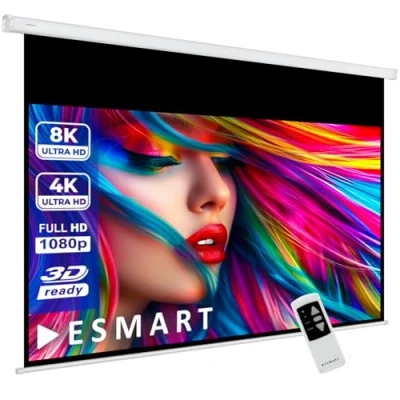 Afbeelding van ESMART Professioneel MIMOTO Gemotoriseerd Scherm 221 x 125 cm (100&quot;) 16:9 Programmeerbare Afstandsbediening Thuisbioscoop elektrisch projector projectiescherm motorscherm LCD LED