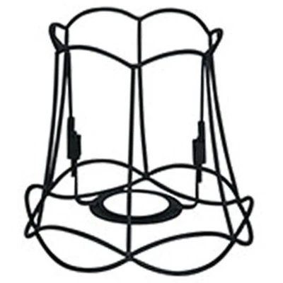 Afbeelding van QAZQA Metalen lampenkap zwart 1514 Granny Frame