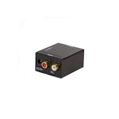Afbeelding van LogiLink CA0102 coaxiale en Toslink analoog L/R naar audio converter, elektromagnetische ruisvrije transmissies, zwart