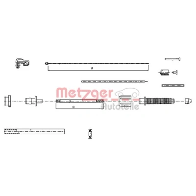 Afbeelding van METZGER 10.0382 Gaskabel COFLE