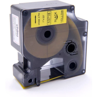 Afbeelding van Dymo D1 Compatible 53718 (S0720980) tape zwart op geel 24 mm x 7 m