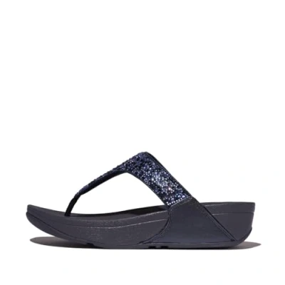 Afbeelding van FitFlop Lulu Crystal Mix Toe Post Sandals BLAUW Maat 43