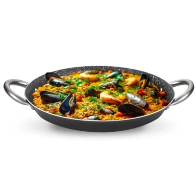 Afbeelding van Pensofal Biostone Paellera Valenciana Diameter 34 cm, Aluminium, Zwart