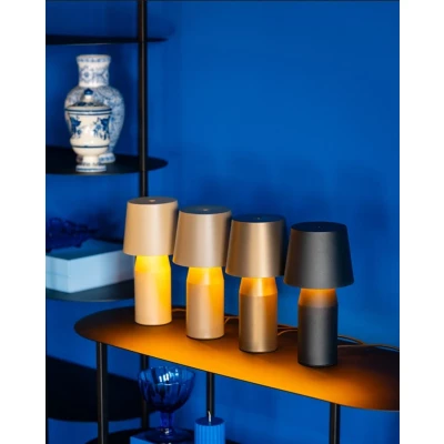 Afbeelding van ETH Aron tafellamp 1x E27 h269xd110 zwart