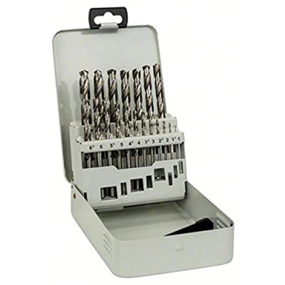 Afbeelding van Bosch Accessoires 19 delige metaalborenset HSS G in metalen cassette, DIN 338, 135 110 mm, 19st 2607018726