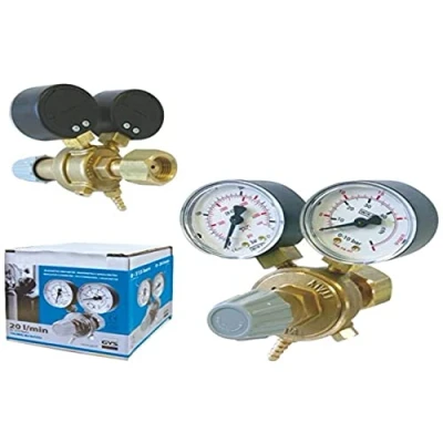 Afbeelding van GYS 041998 drukregelaar 2 manometers (20 l/min), geel