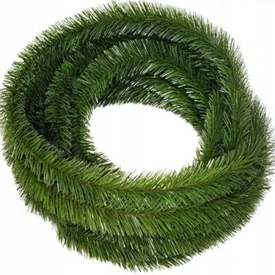 Afbeelding van 22,5 meter kerstslinger, kunstmatige dennenslinger, kerstdecoratie, kunstdennengroen, slinger, groene slinger