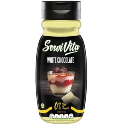 Afbeelding van Servivita Calorievrije Siroop (320ml) Nul siropen 9 heerlijke smaken Witte Chocolade