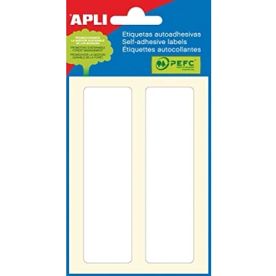 Afbeelding van Apli witte etiketten ft 38 x 102 mm (b h), 12 stuks, 2 per blad (2685) etiket