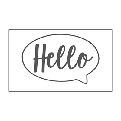 Afbeelding van Vaessen Creative Embossingmap Hello, 7, 6 x 12, 7 cm