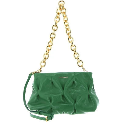 Afbeelding van COCCINELLE Leren Schoudertas Handtas Ophelie Goodie Rock Handbag Craquele Leather Peppermint Groene