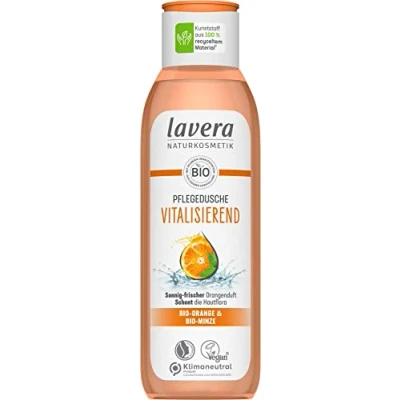 Afbeelding van lavera Verzorgende douchegel vitaliserend met biologische sinaasappel &amp; munt huidvriendelijke en zachte reiniging zonnig frisse sinaasappelgeur natuurlijke cosmetica