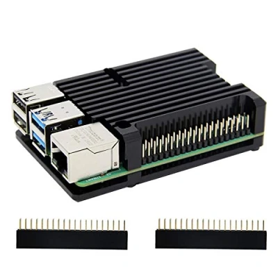 Afbeelding van Geekworm Raspberry Pi 4 Aluminum Alloy Case/Raspberry Passive Cooling Shell Metal Enclosure for Model B Only…