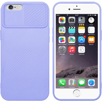 Afbeelding van Cadorabo Hoesje geschikt voor Apple iPhone 6 PLUS / 6S in Bonbon Paars Beschermhoes TPU silicone Case Cover