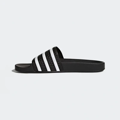 Afbeelding van Adidas dames Adilette slipper met streepdessin in de kleur Zwart, maat: 36 2/3