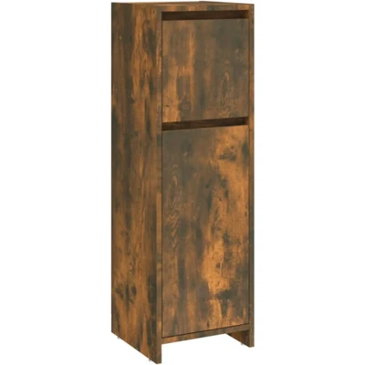 Afbeelding van vidaXL Badkamerkast 30x30x95 cm bewerkt hout gerookt eikenkleurig