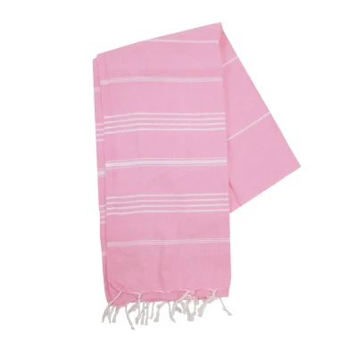 Afbeelding van The One Towelling Hamamdoek Pink/Wit