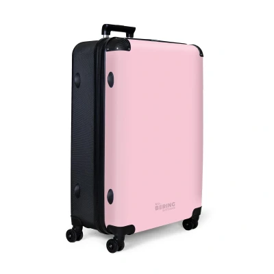 Afbeelding van NoBoringSuitcases.com® Koffer groot Reiskoffer lichtgewicht Pastel roze Rolkoffer met 4 wielen Grote trolley XL 98 liter bagage