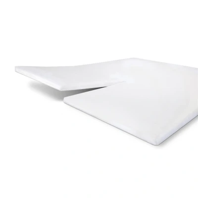 Afbeelding van Walra Hoeslaken Jersey Stretch Split topper Wit 180x200/210 cm Lits jumeaux 100% katoen