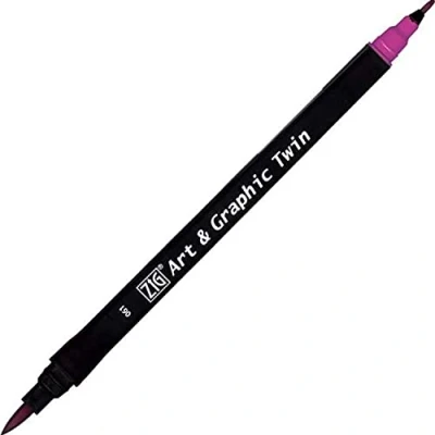 Afbeelding van ZIG Art &amp; Graphic Twin Tip brush marker Purple