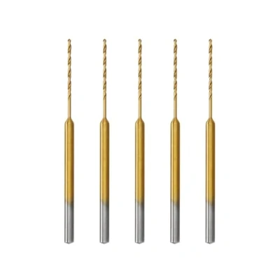 Afbeelding van OTOTEC 5 Stks HSS Micro Twist Boor Boren Fast Cut Staal Spiraal Bits Handgereedschap Accessoires Compatibel met Proxxon 28852 0.8MM x 2.35MM