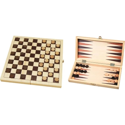Afbeelding van Dammen / Backgammon (NL/EN/FR/DE)