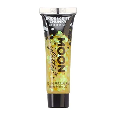 Afbeelding van Moon glitter Glittergel voor gezicht en lichaam, 12 ml, geel, gezicht.