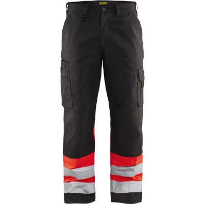 Afbeelding van Blaklader Werkbroek High Vis 1564 1811 Zwart/High Rood