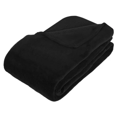 Afbeelding van Atmosphera Plaid zwart polyester 180 x 230 cm