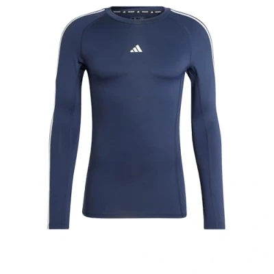 Afbeelding van adidas Performance Techfit Compression 3STRIPES LONG Sleeve Longsleeve, Heren, Maat: Small, Legend ink