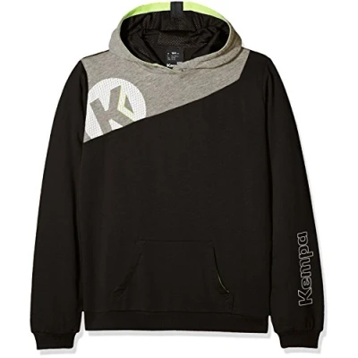 Afbeelding van Kempa Core 2.0 Hoody Kind Zwart Donker Grijs Melange Maat 128