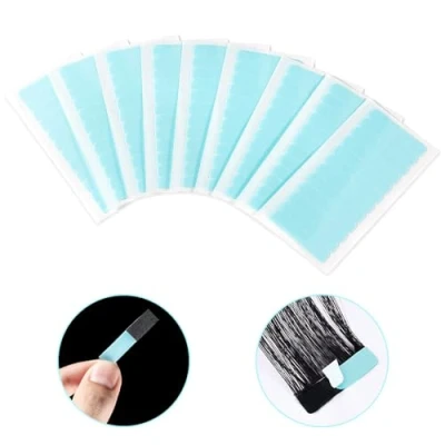 Afbeelding van Tapes extensions, 120 stuks, plakstrips, reservetapes voor tape in haarextensies, super plakband haarverlengingen, haarslag (4 x 0,8 cm)