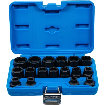 Afbeelding van BGS Kracht doppenset zeskant, extra vlak 1/2&quot; 8 24 mm 17 delig
